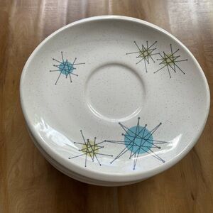 Vintage Mid Century Modern Atomic Starburst Franciscan Ware Saucer MCM